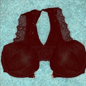 Black 34DD black razor back bra